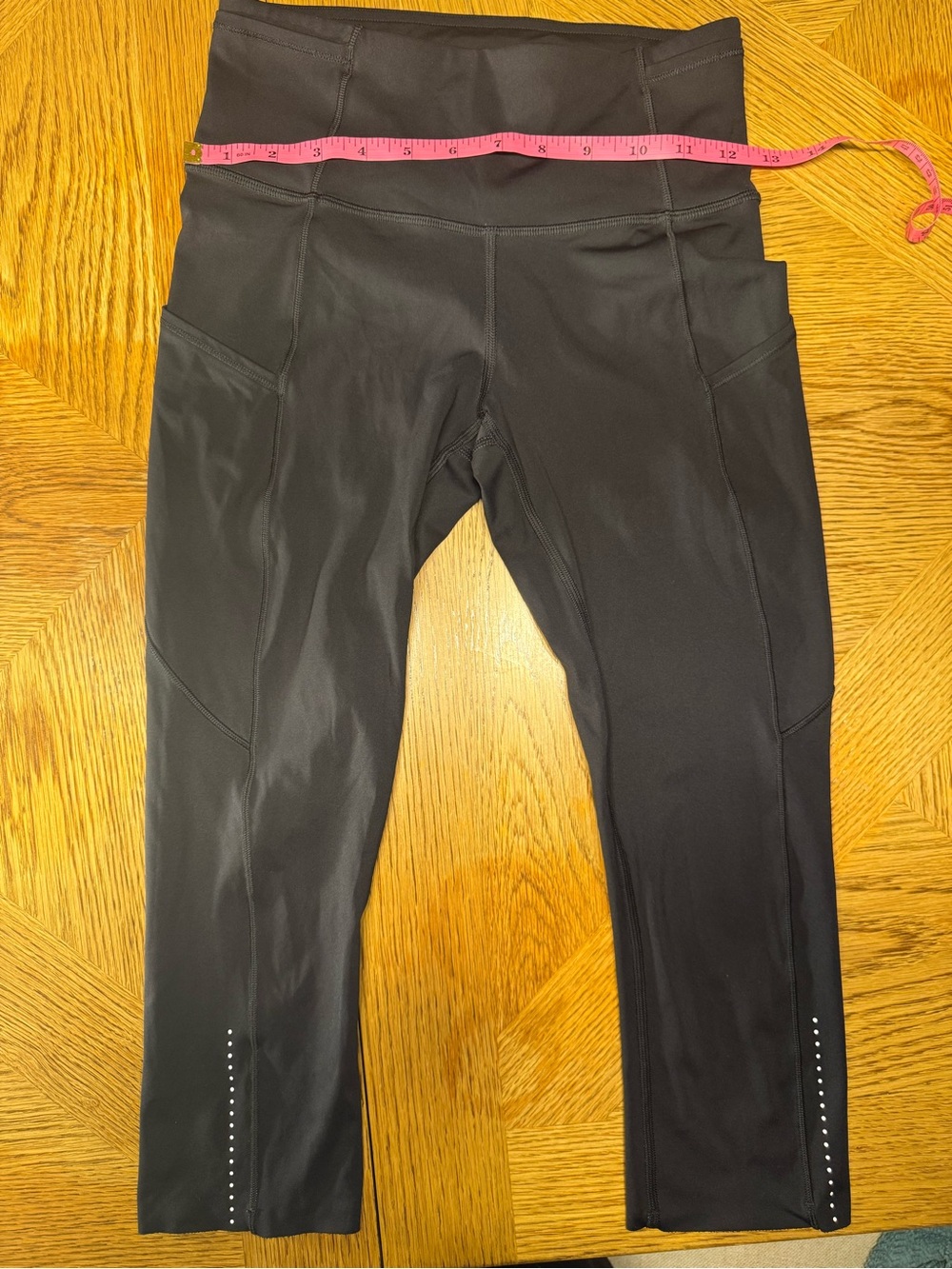 Lululemon Black High-Waist Capri Leggings with Side Pockets